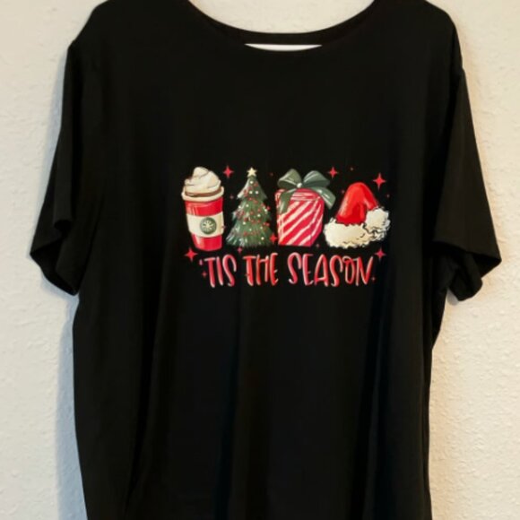 ❤️3/$12 Holiday T-shirt size 2X - Picture 1 of 3